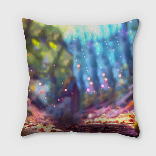 Подушка квадратная Опоссум в лесу / 3D-принт – фото 2