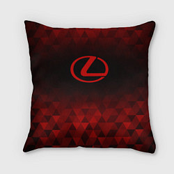 Подушка квадратная Lexus red poly, цвет: 3D-принт