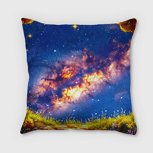 Подушка квадратная Ослик и звездное небо / 3D-принт – фото 2