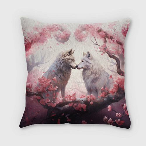 Подушка квадратная Волчья гармония / 3D-принт – фото 2