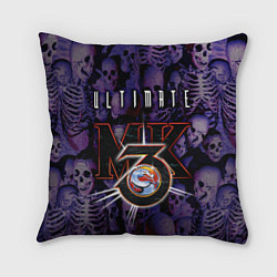 Подушка квадратная Ultimate mortal kombat logo