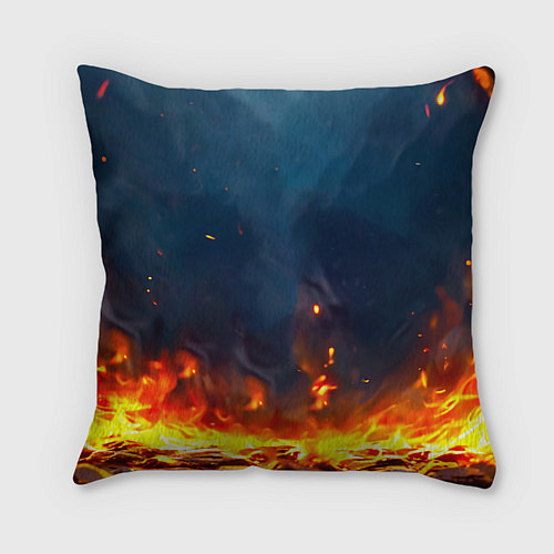 Подушка квадратная Пеликан в огне / 3D-принт – фото 2