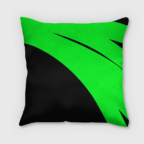 Подушка квадратная Football чёрно-зелёный / 3D-принт – фото 2