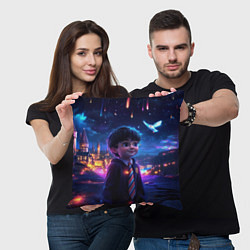 Подушка квадратная Гарри Поттер и волшебное небо, цвет: 3D-принт — фото 2