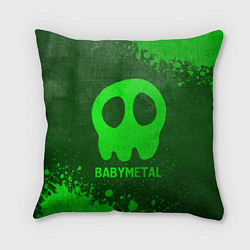 Подушка квадратная Babymetal - green gradient, цвет: 3D-принт