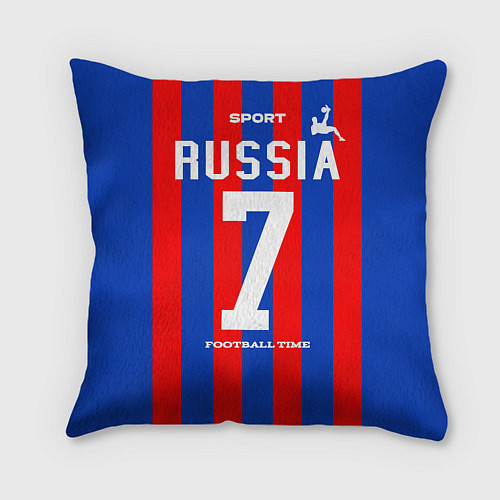 Подушка квадратная Футбольная форма с номером 7 / 3D-принт – фото 2