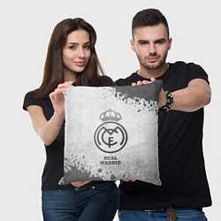 Подушка квадратная Real Madrid - white gradient, цвет: 3D-принт — фото 2
