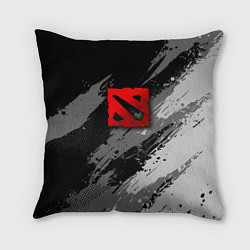 Подушка квадратная Dota 2 - монохромный серый, цвет: 3D-принт