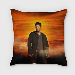 Подушка квадратная Дин Винчестер - Сверхъестественное, цвет: 3D-принт