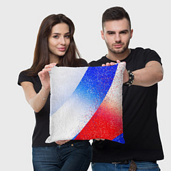 Подушка квадратная Цвета флага России абстрактный, цвет: 3D-принт — фото 2