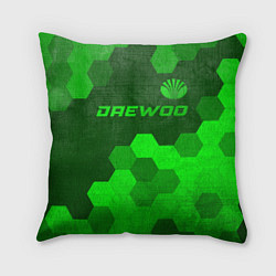 Подушка квадратная Daewoo - green gradient посередине, цвет: 3D-принт