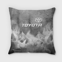 Подушка квадратная Toyota - grey gradient посередине, цвет: 3D-принт