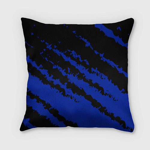 Подушка квадратная The color is black and blue / 3D-принт – фото 2