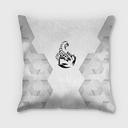 Подушка квадратная Scorpions white poly, цвет: 3D-принт