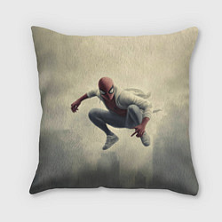 Подушка квадратная Человек паук в прыжке, цвет: 3D-принт