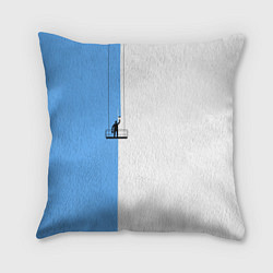 Подушка квадратная Моляр красит стену, цвет: 3D-принт