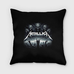 Подушка квадратная Metallica thrash metal - gesture, цвет: 3D-принт