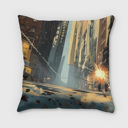 Подушка квадратная Маленький толстый человек-паук / 3D-принт – фото 2