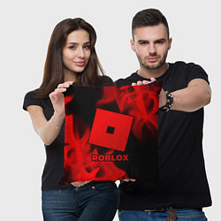 Подушка квадратная Roblox - red gradient, цвет: 3D-принт — фото 2