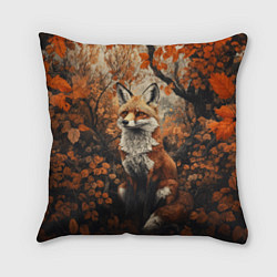 Подушка квадратная Лис в лесной чаще