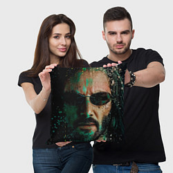 Подушка квадратная Matrix - Keanu Reeves, цвет: 3D-принт — фото 2