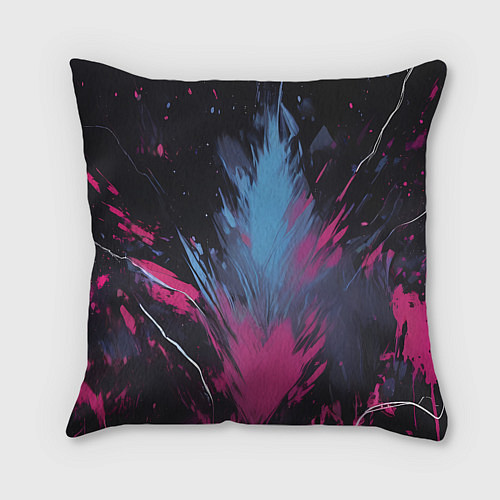 Подушка квадратная Человек-паук и розовая краска / 3D-принт – фото 2