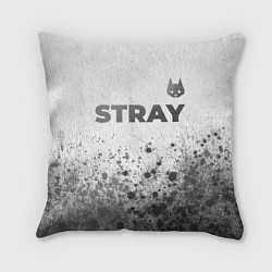 Подушка квадратная Stray - white gradient посередине, цвет: 3D-принт