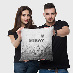 Подушка квадратная Stray - white gradient посередине, цвет: 3D-принт — фото 2