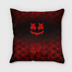 Подушка квадратная Marshmello red poly, цвет: 3D-принт