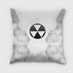 Подушка квадратная Fallout white poly, цвет: 3D-принт
