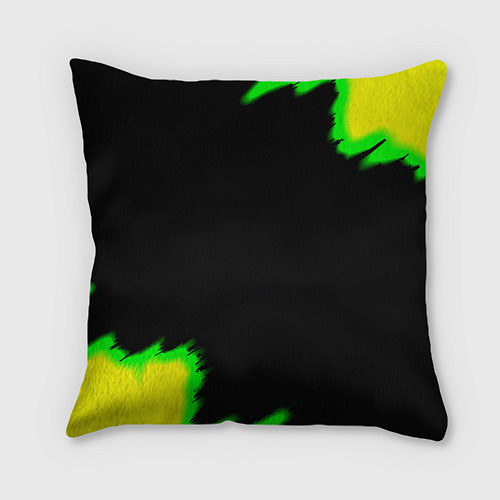 Подушка квадратная Doom огненное лого краски / 3D-принт – фото 2