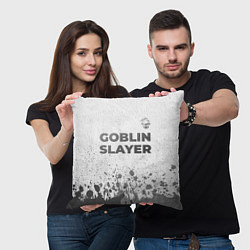 Подушка квадратная Goblin Slayer - white gradient посередине, цвет: 3D-принт — фото 2