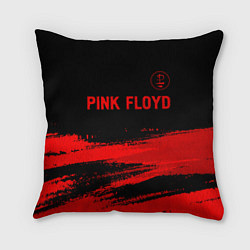 Подушка квадратная Pink Floyd - red gradient посередине, цвет: 3D-принт
