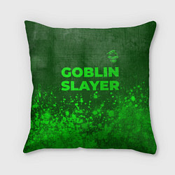 Подушка квадратная Goblin Slayer - green gradient посередине, цвет: 3D-принт