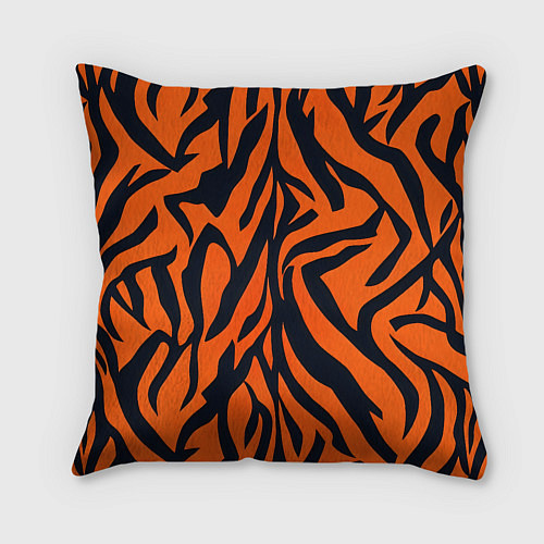 Подушка квадратная Расцветка тигра / 3D-принт – фото 2