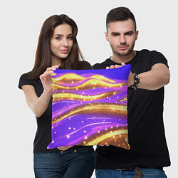 Подушка квадратная Блестящая волнистая текстура, цвет: 3D-принт — фото 2