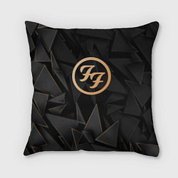 Подушка квадратная Foo Fighters golden poly, цвет: 3D-принт