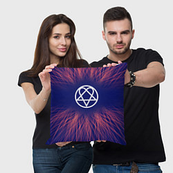 Подушка квадратная HIM red energy, цвет: 3D-принт — фото 2