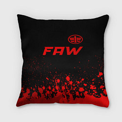 Подушка квадратная FAW - red gradient посередине, цвет: 3D-принт