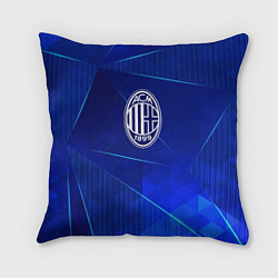 Подушка квадратная AC Milan blue poly, цвет: 3D-принт