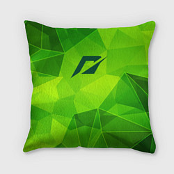 Подушка квадратная Need for Speed green poly, цвет: 3D-принт