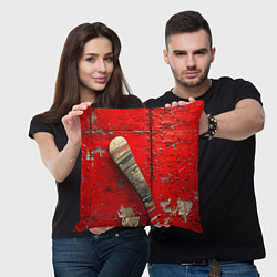 Подушка квадратная Клюшка для хоккея с мячом, цвет: 3D-принт — фото 2