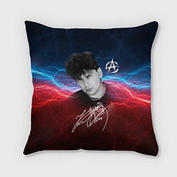 Подушка квадратная Юрий Клинских автограф, цвет: 3D-принт