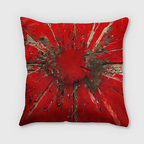 Подушка квадратная Кикбоксеркие перчатки в красном / 3D-принт – фото 2