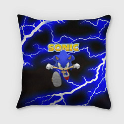 Подушка квадратная Sonic storm electro, цвет: 3D-принт
