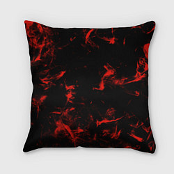 Подушка квадратная Color red black, цвет: 3D-принт