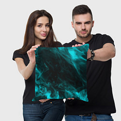 Подушка квадратная Neon smoke, цвет: 3D-принт — фото 2