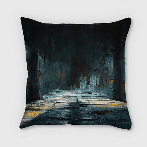 Подушка квадратная Боксерская груша на черном / 3D-принт – фото 2