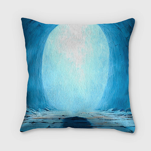 Подушка квадратная Боксерская груша на синем / 3D-принт – фото 2