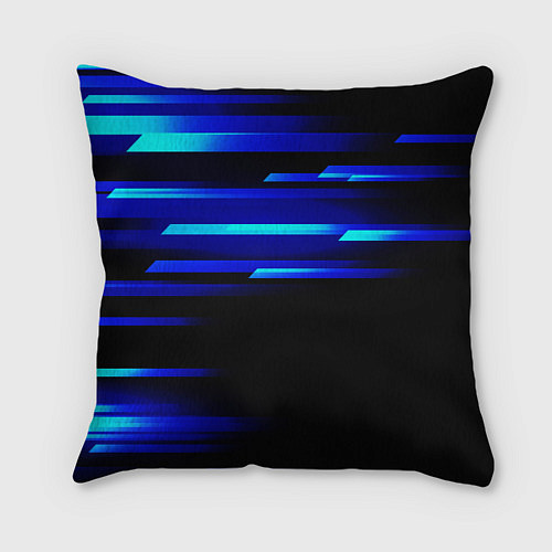 Подушка квадратная Color blue black / 3D-принт – фото 2